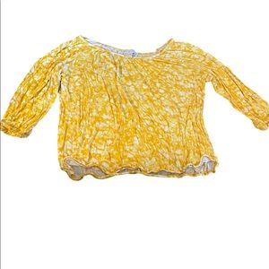Yellow 3/4 length top
